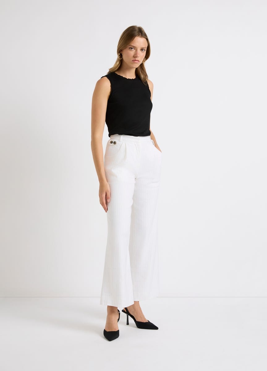 Pants shop white stripe