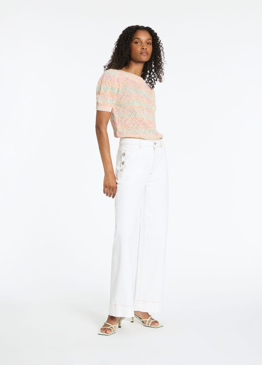 Wide leg jeans short length discount