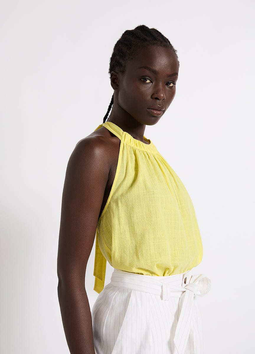 Yellow 2025 halter top