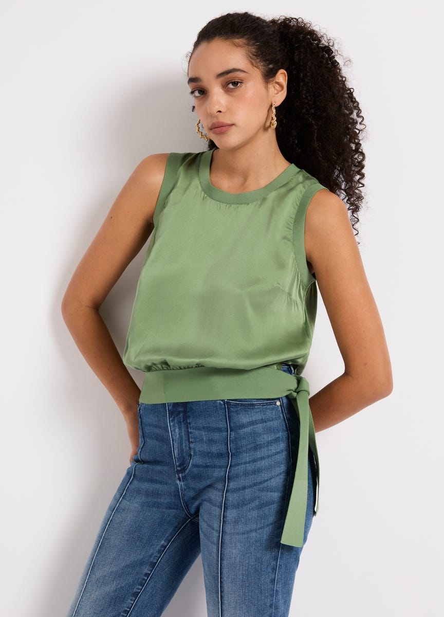 Silk tops for jeans store