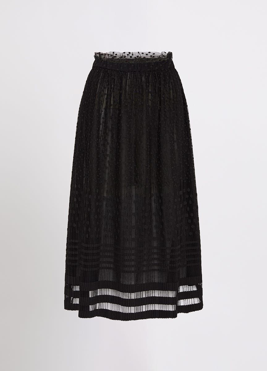 Spot N Cold Tulle Midi Skirt