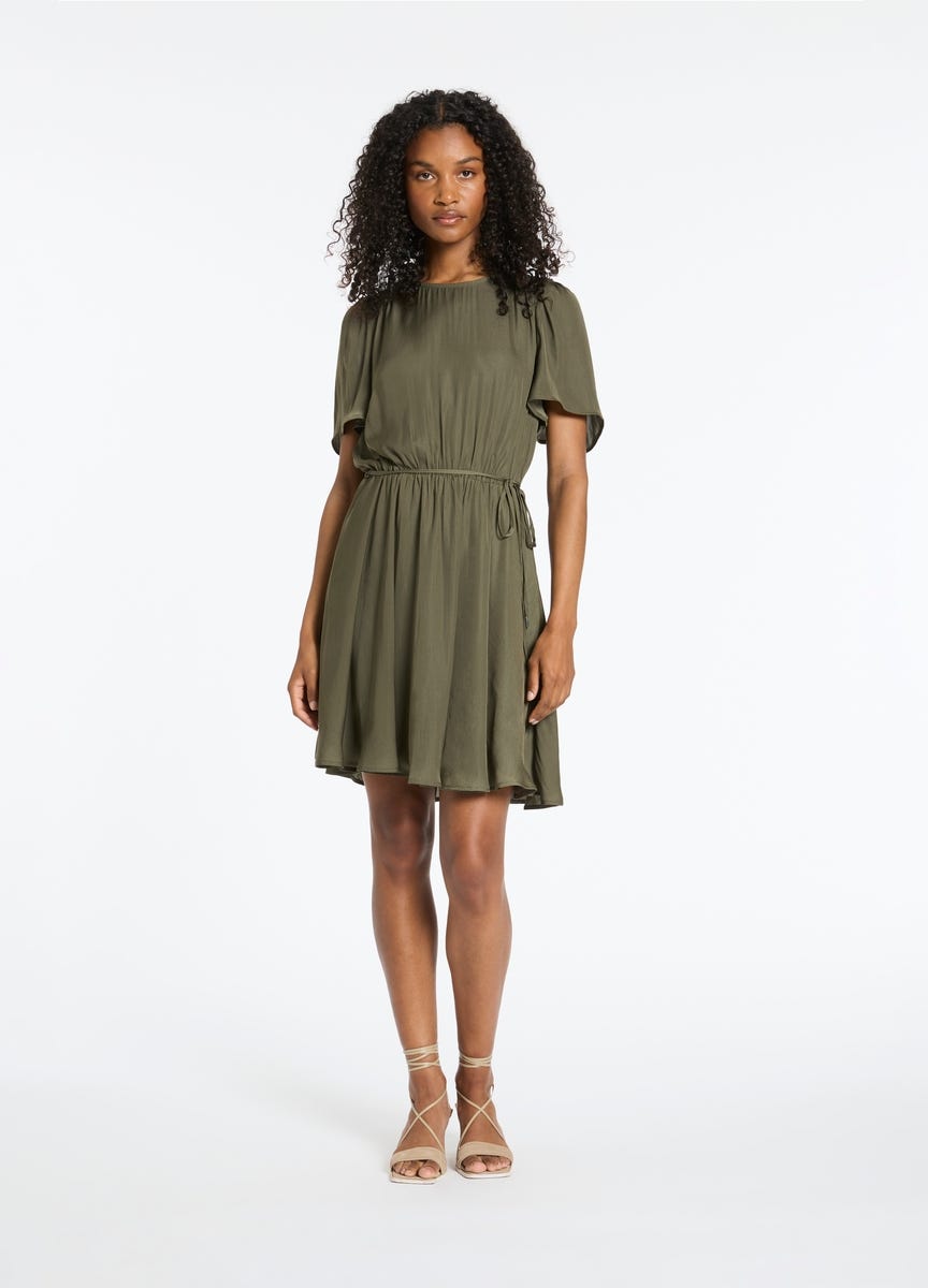 Grey short sleeve dress hot sale