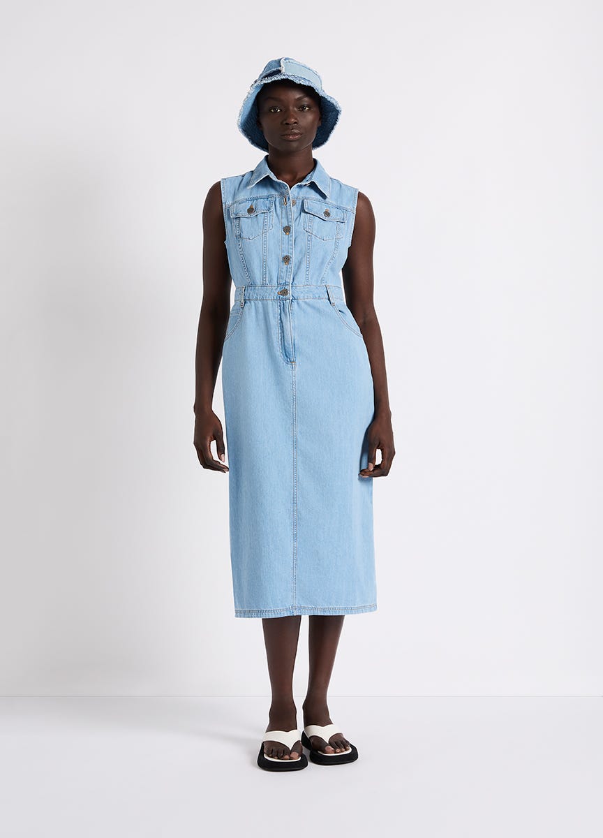Jeans midi dress hot sale