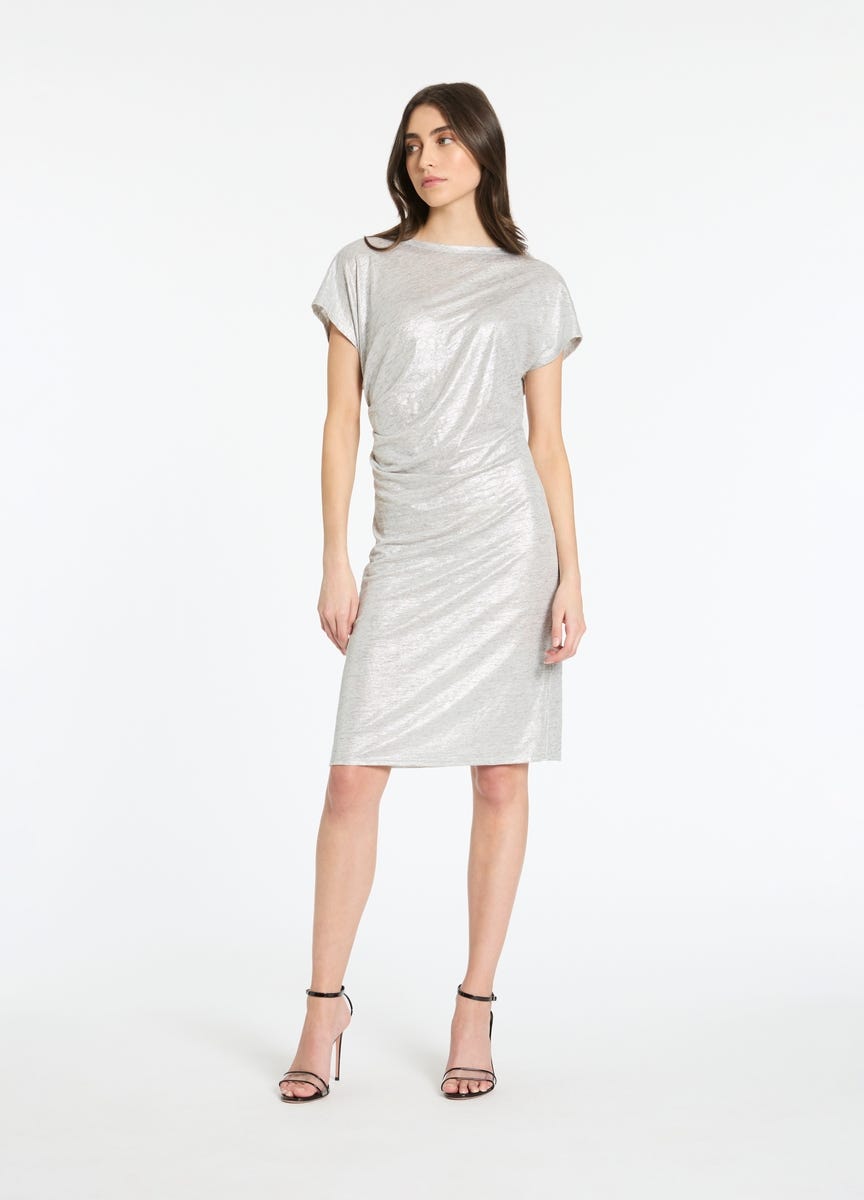 Foil linen dress online