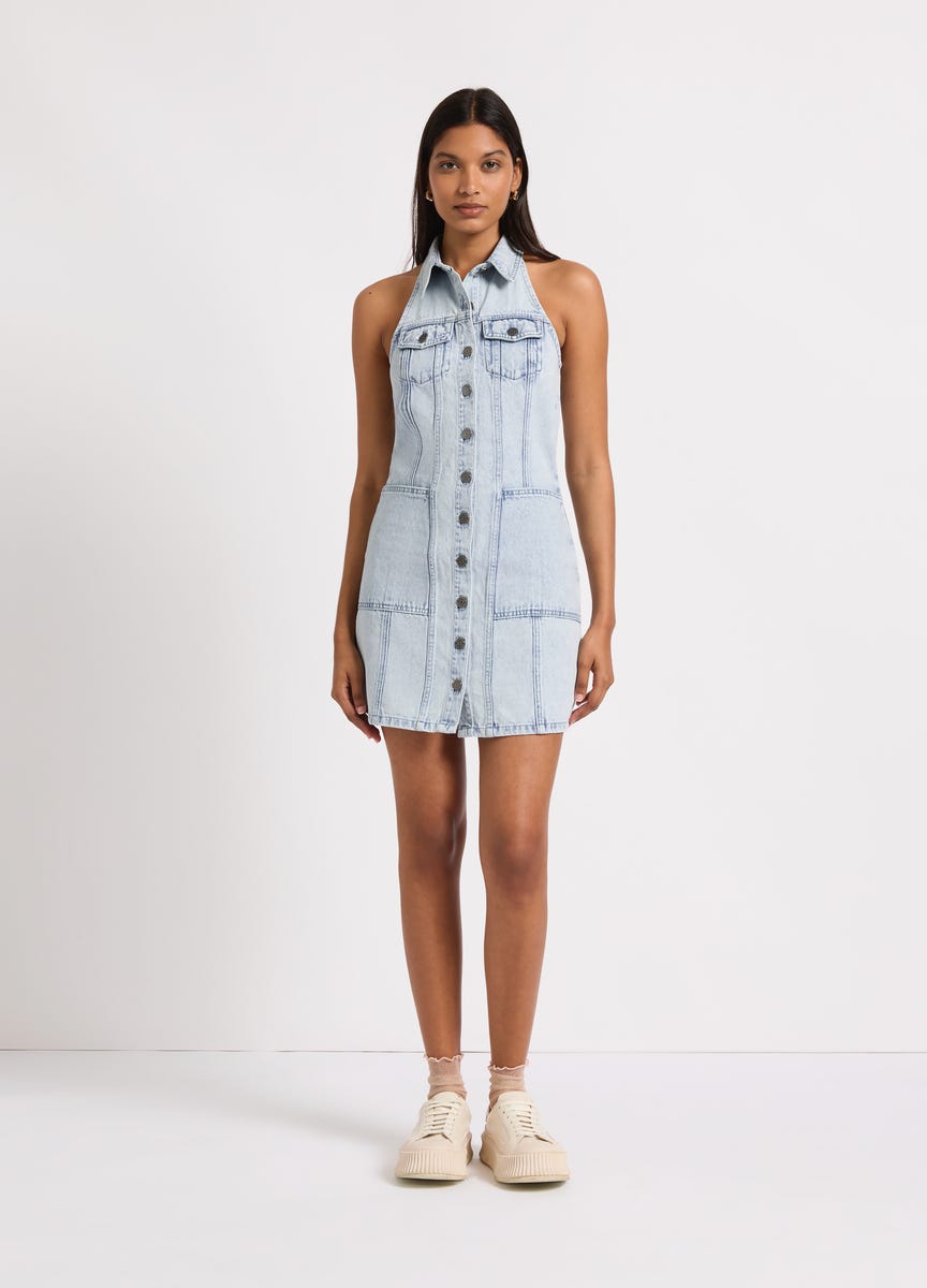 Womens summer denim dress outlet
