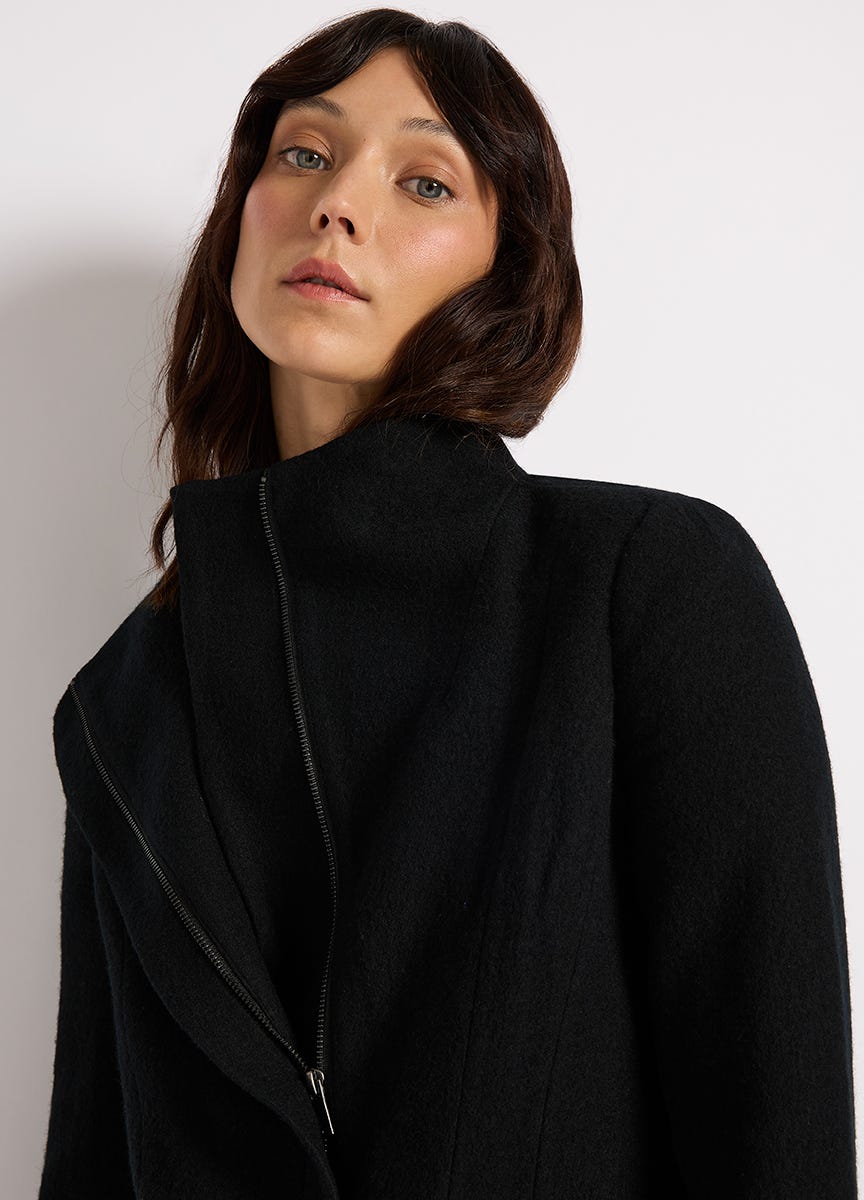 Marcs rose felted wool coat online