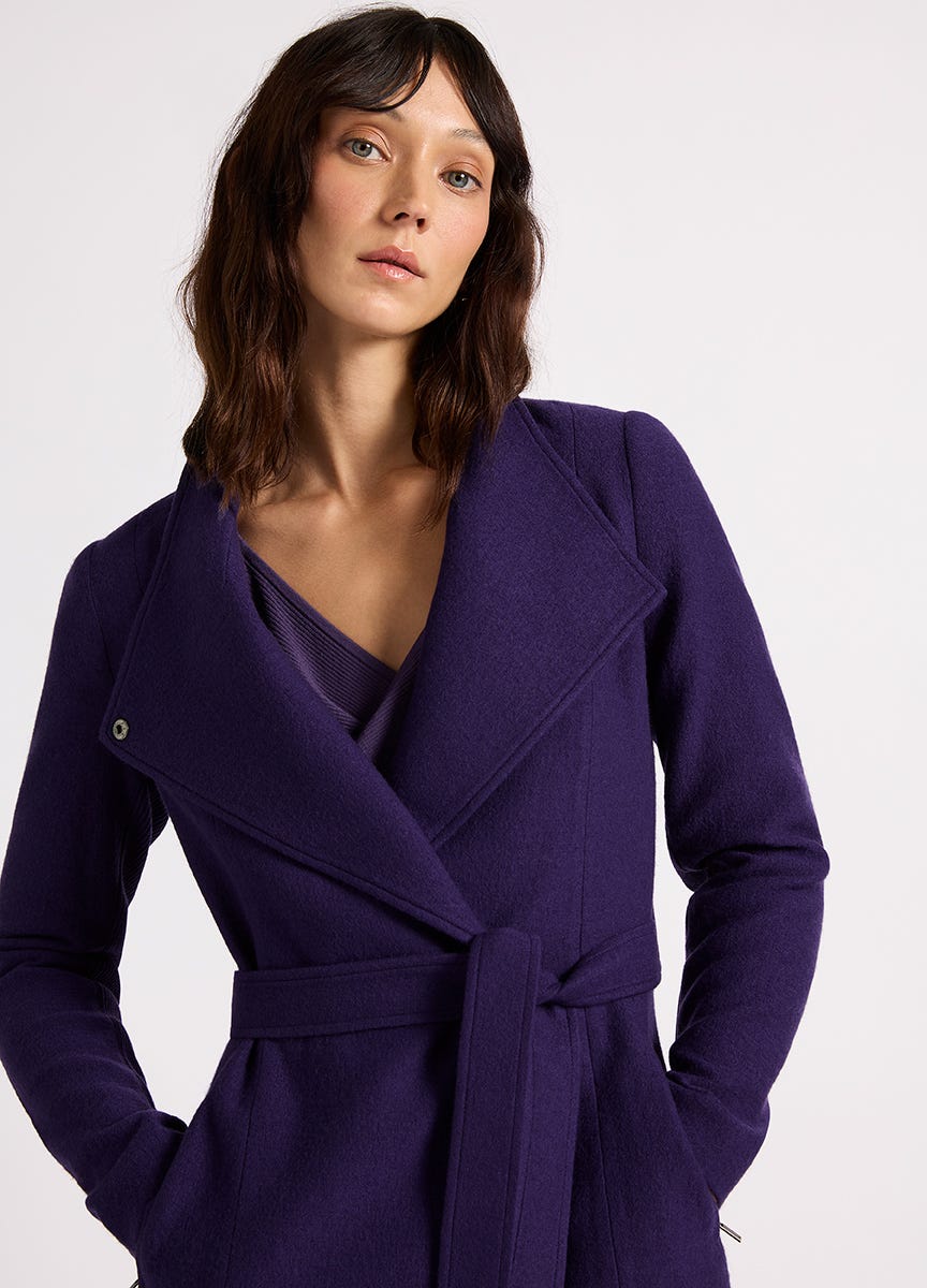 Marcs ruby felted wool coat clearance