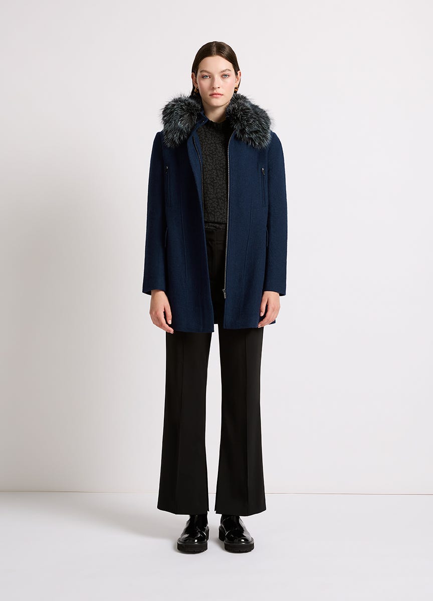 Fur and wool coat hotsell