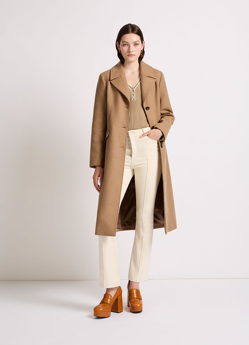 Alyssa Wool Melton Coat