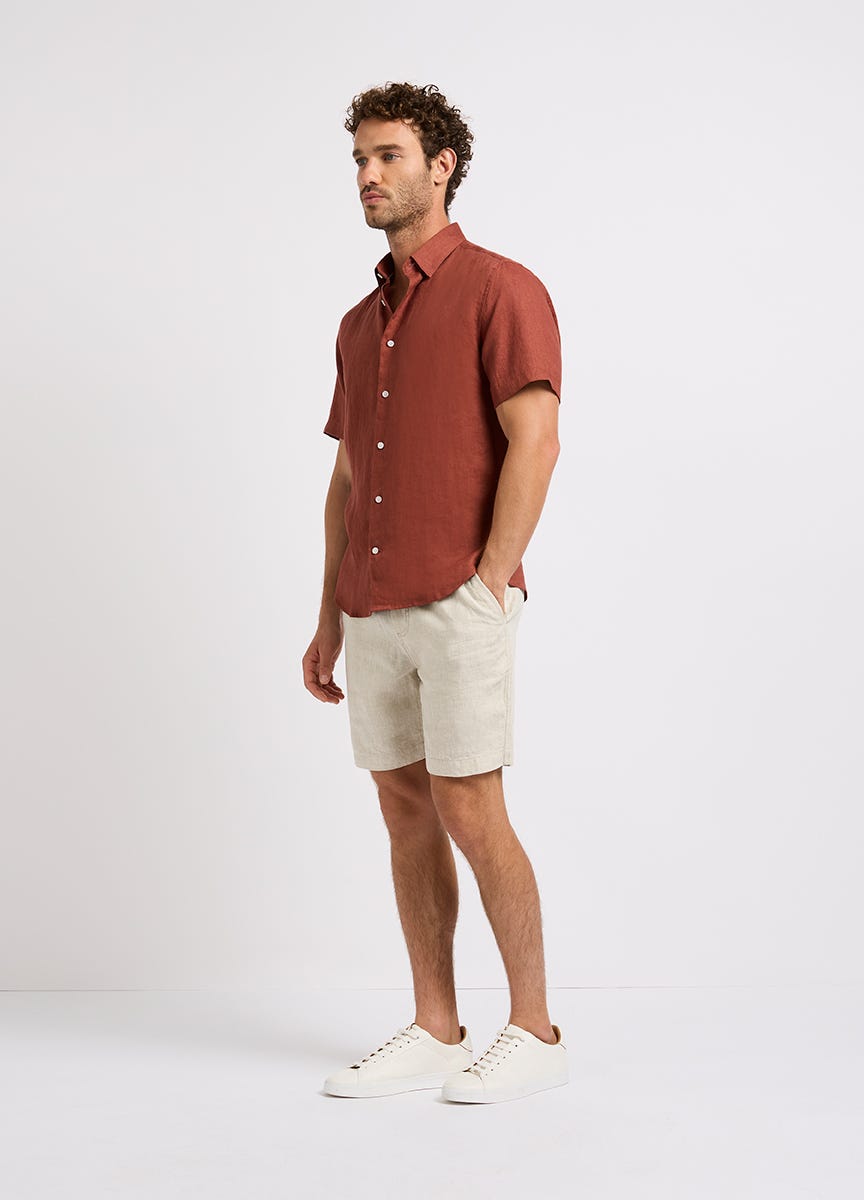 Mens summer hotsell linen shorts