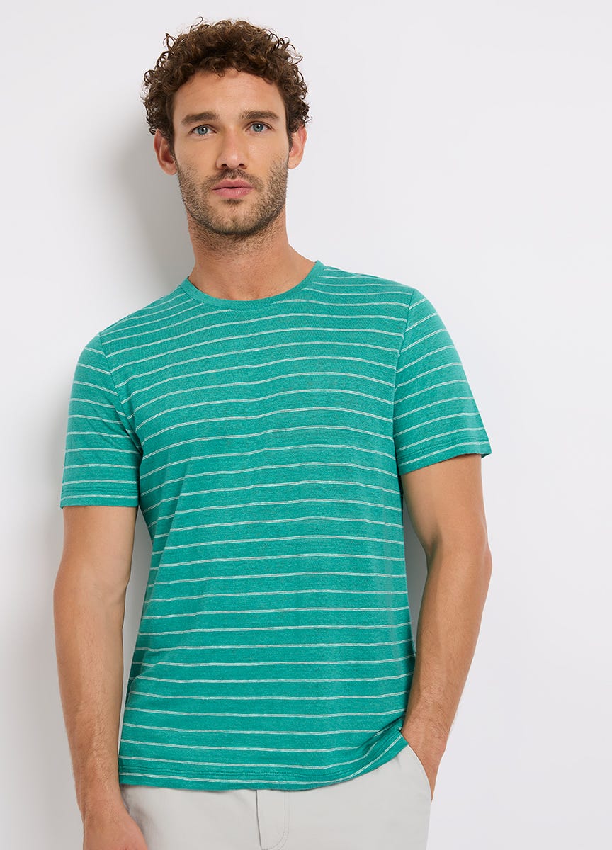 Marcs Men s Brian Stripe Linen Tee