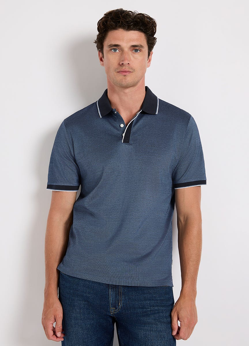 Mercerized polo discount
