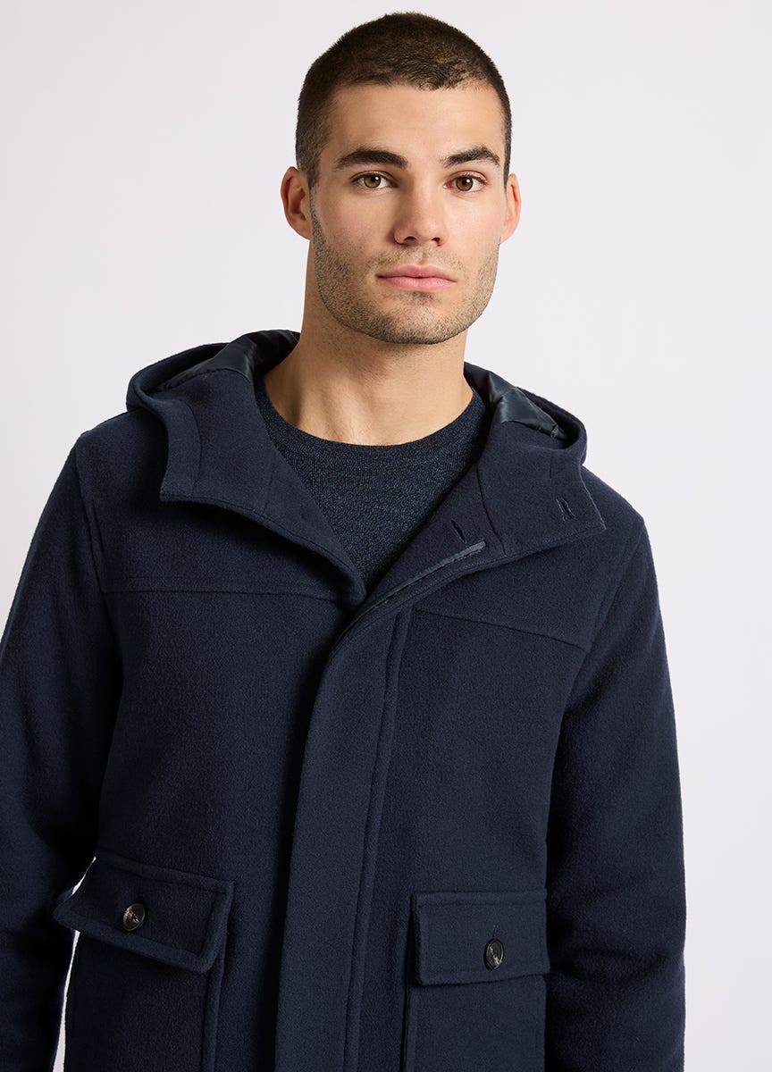 Marcs Men s Caleb Wool Blend Jacket With A Hood