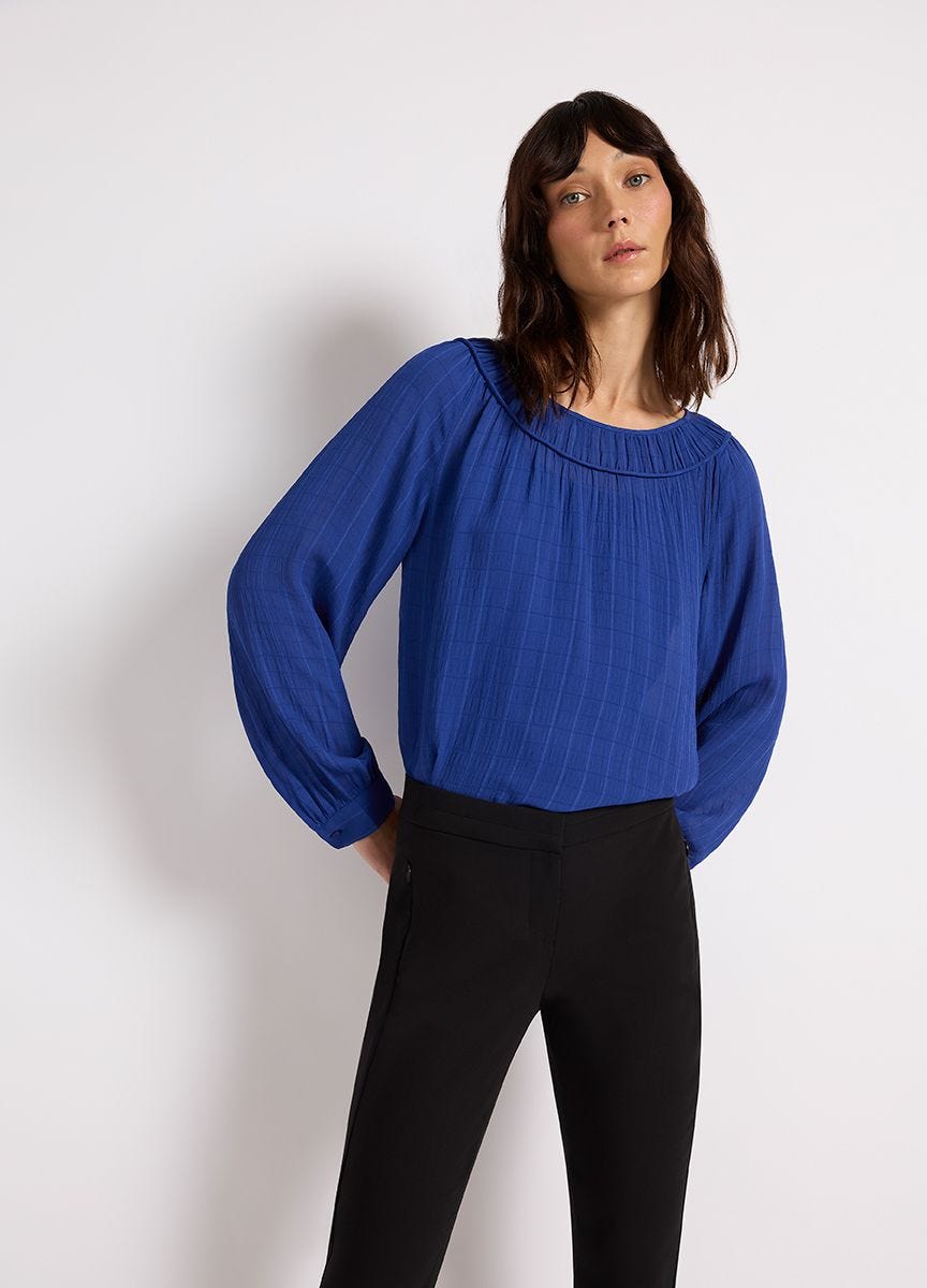Marcs | Women's Lacey Jacquard Blouse
