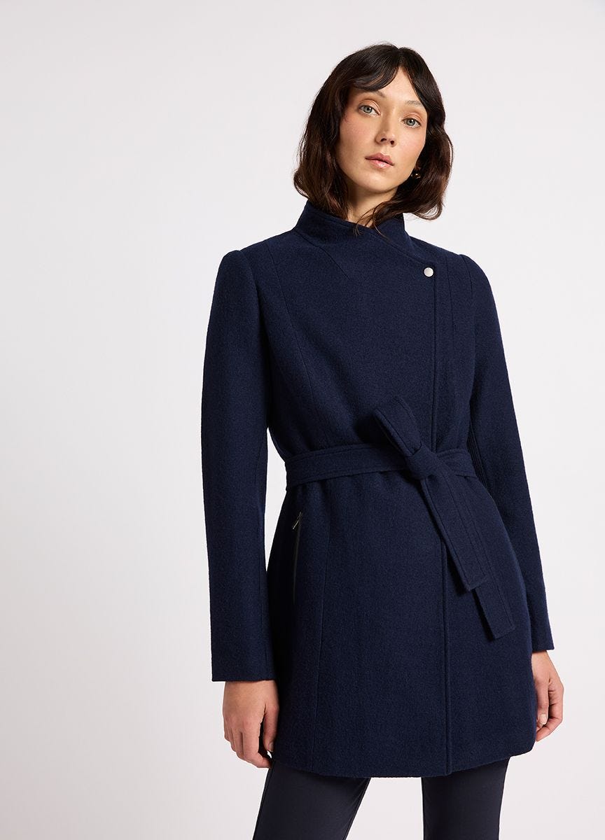 Marcs ruby felted wool coat outlet
