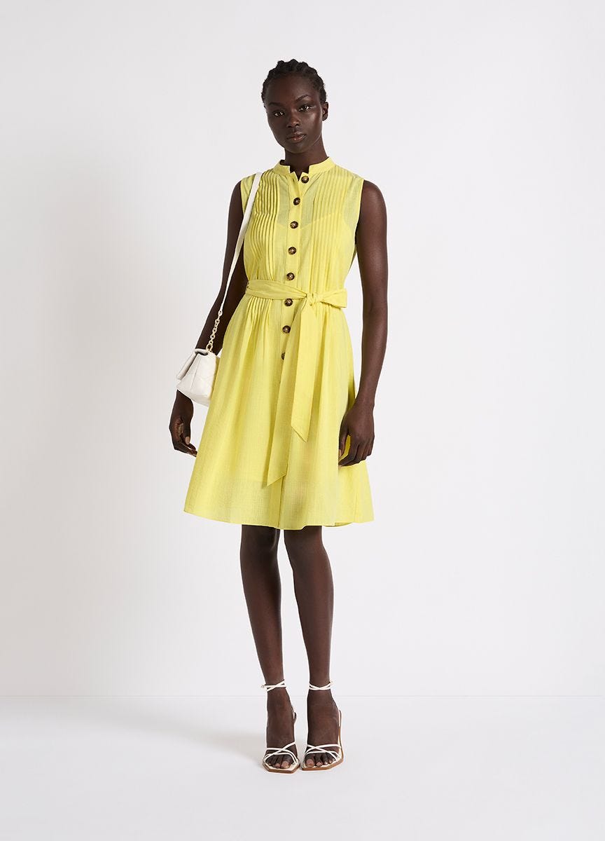 Yellow long shirt shop dress